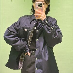 Prada Unisex Black Puffer Overshirt